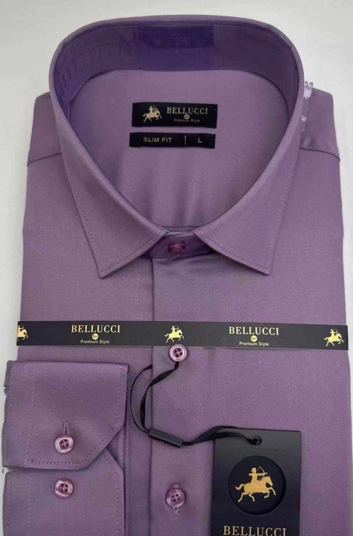Chemise mauve unie