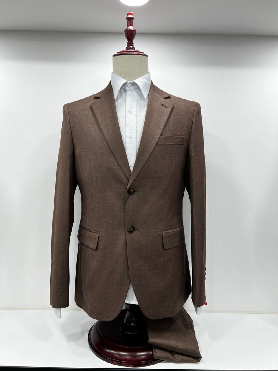 Costume 2 pièces marron chocolat